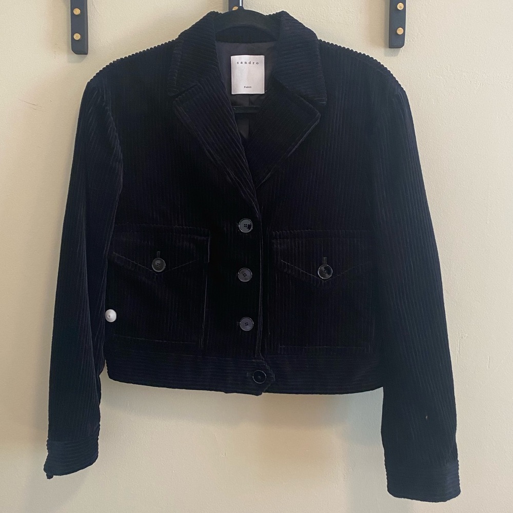 NWOT Sandro Ismael Corduroy Cropped Jacket - READ DESCRIPTION